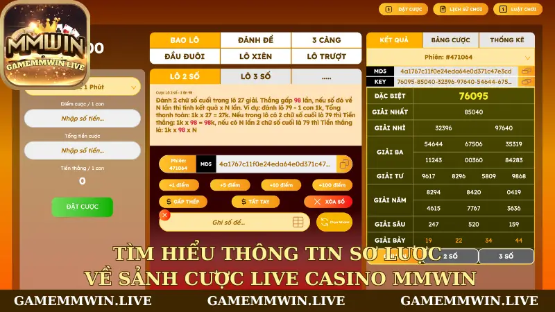 Điểm nổi bật của Lô đề tại cổng game Mmwin